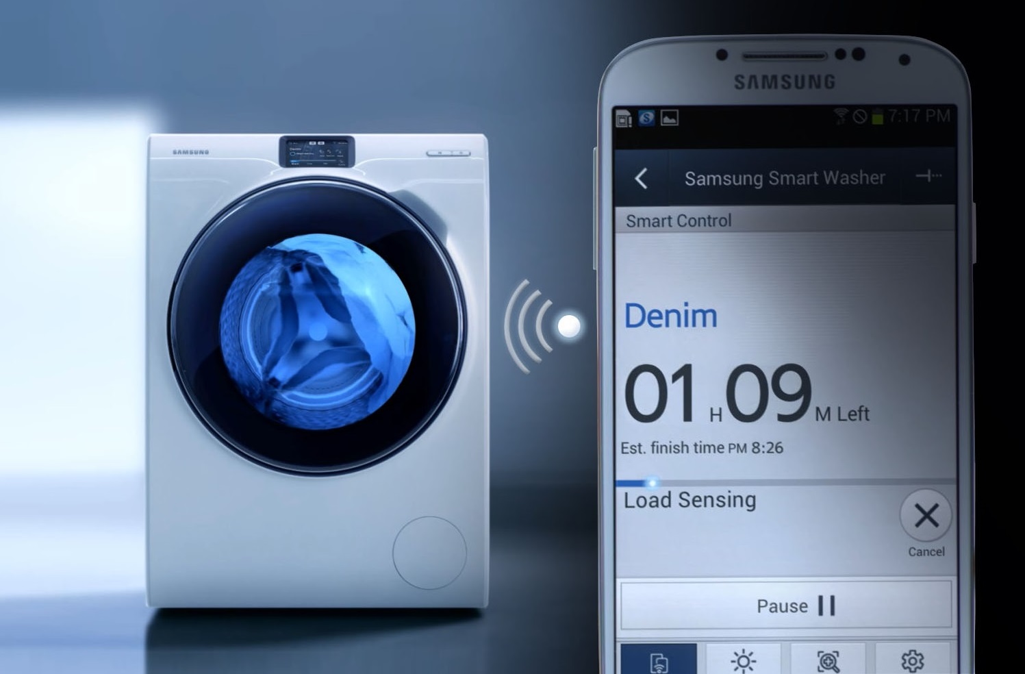 جدیدترین لباسشویی هوشمند سامسونگ با تکنولوژی کریستال بلو 