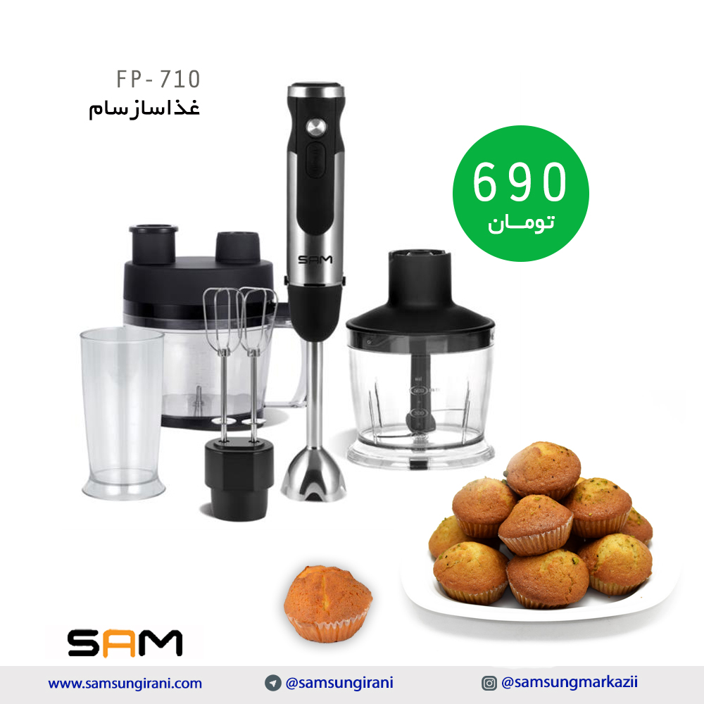 قیمت غذاساز سام مدل 710 - خرید آنلاین غذاساز سام - خرید اینترنتی غذاساز سام مدل 710 